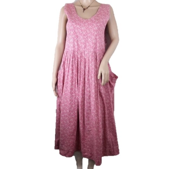 Vintage Dresses & Skirts - Country Victorian Pink Calcio Floral Dress
